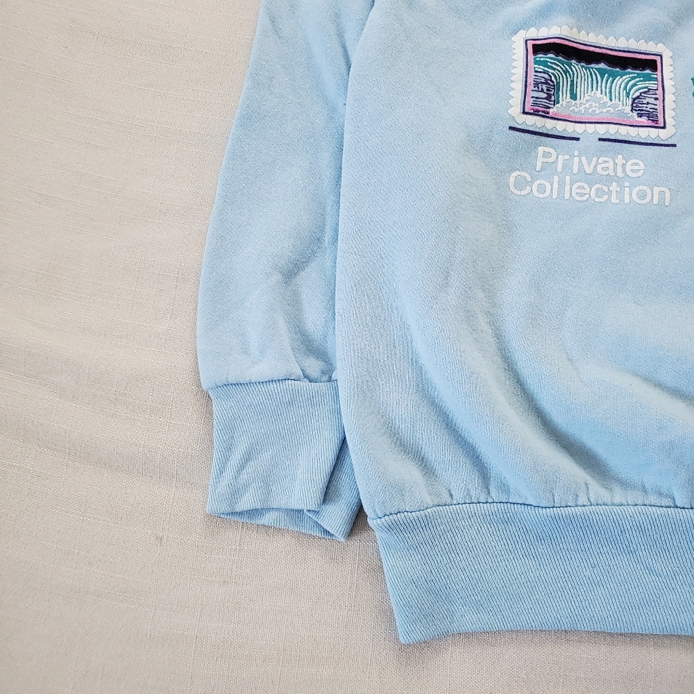 Vintage Blue Niagara Falls Sweatshirt Adult Small Womens Travel Souvenir - Picture 3 of 7